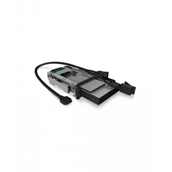 ICY BOX IB-174SSK-U 13,3 cm (5,25 col.) saugojimo diskų dėklas, juodas