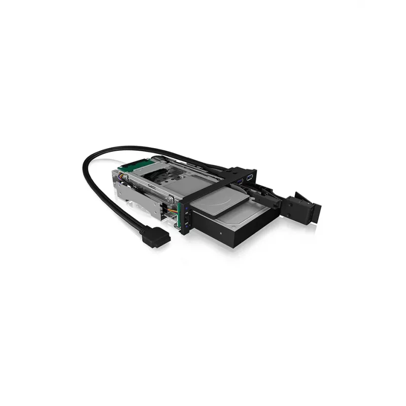 ICY BOX IB-174SSK-U 13,3 cm (5,25 col.) saugojimo diskų dėklas, juodas