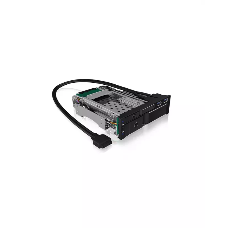 ICY BOX IB-174SSK-U 13,3 cm (5,25 col.) saugojimo diskų dėklas, juodas