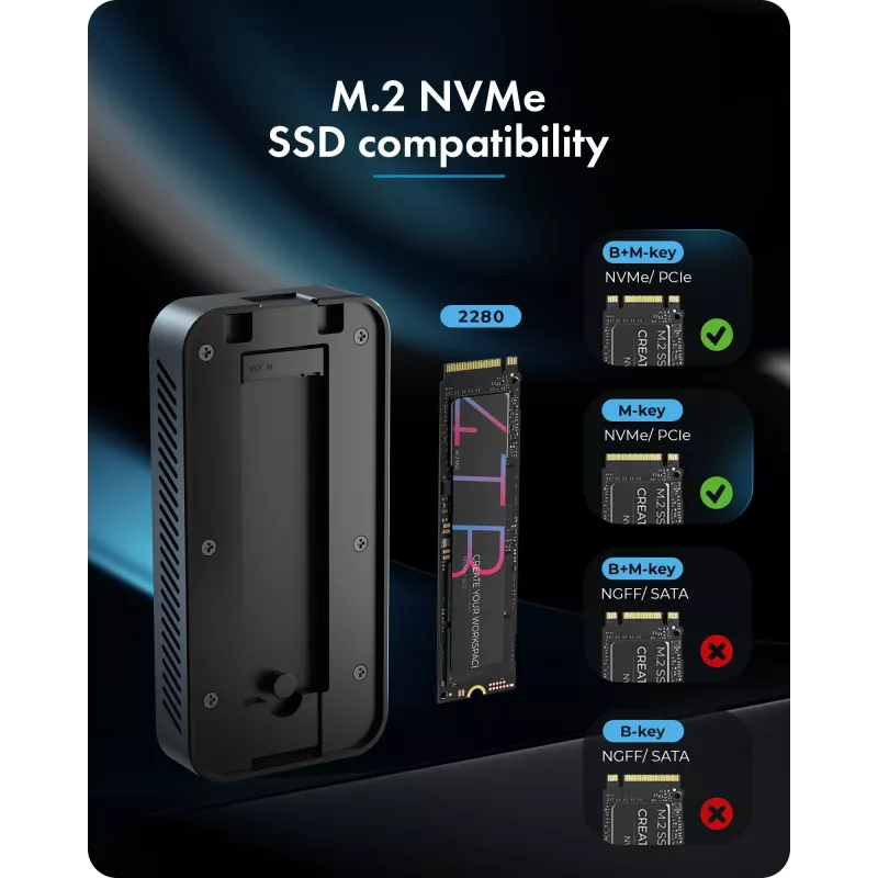 ICY BOX Diamond Case 1980 M.2 NVMe SSD korpusas su Thunderbolt 5 technologija ir iki 80 Gb/s perdavimo sparta