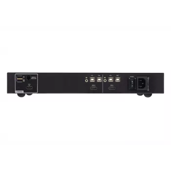 KVM komutatorius ATEN 2 prievadų USB HDMI Secure su CAC, 4K UHD 3840x2160@60Hz, USB klaviatūra/pelė, metalinis korpusas