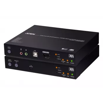 KVM plėtiklis ATEN True 4K DP/HDMI Optical KVM 300m – siųstuvas ir imtuvas, DisplayPort/HDMI, USB, 300 m