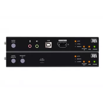 KVM plėtiklis ATEN True 4K DP/HDMI Optical KVM 300m – siųstuvas ir imtuvas, DisplayPort/HDMI, USB, 300 m