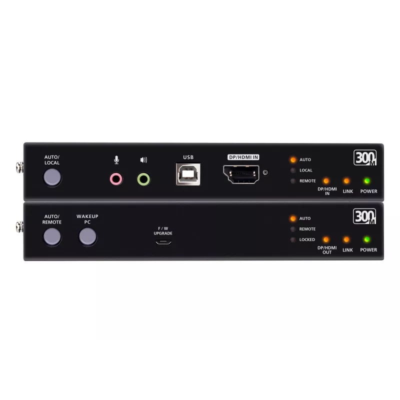 KVM plėtiklis ATEN True 4K DP/HDMI Optical KVM 300m – siųstuvas ir imtuvas, DisplayPort/HDMI, USB, 300 m