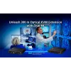 KVM plėtiklis ATEN True 4K DP/HDMI Optical KVM 300m – siųstuvas ir imtuvas, DisplayPort/HDMI, USB, 300 m