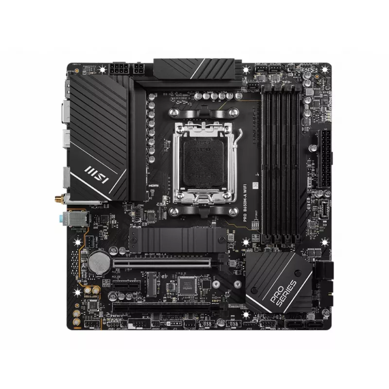 MSI PRO B650M-A WIFI AMD B650 lizdas AM5 mikro ATX