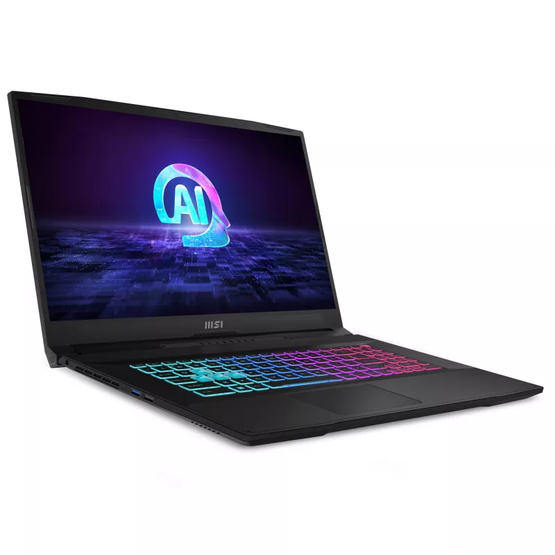 MSI Katana A17 AI B8VF-835NL AMD Ryzen™ 9 8945HS nešiojamasis kompiuteris 43.9 cm (17.3 colio) Full HD 16 GB DDR5-SDRAM 1 TB SSD NVIDIA GeForce RTX 4060 Wi-Fi 6E (802.11ax) Windows 11 Home juodas