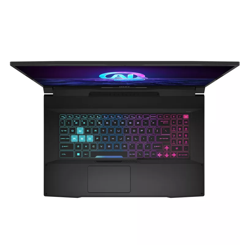 MSI Katana A17 AI B8VF-835NL AMD Ryzen™ 9 8945HS nešiojamasis kompiuteris 43.9 cm (17.3 colio) Full HD 16 GB DDR5-SDRAM 1 TB SSD NVIDIA GeForce RTX 4060 Wi-Fi 6E (802.11ax) Windows 11 Home juodas