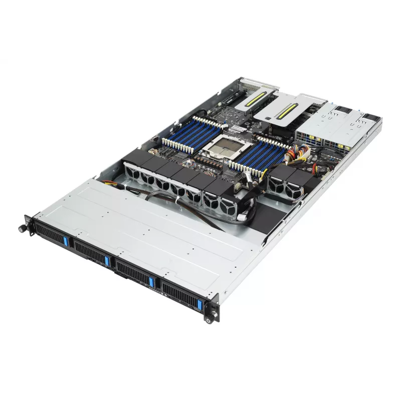 ASUS RS501A-E12-RS4 LGA 6096 Rack (1U) Juoda, Sidabrinė