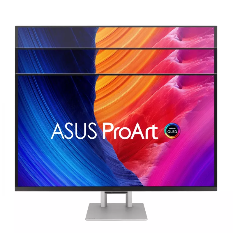 Kompiuterio monitorius ASUS ProArt PA27UCDMR 67.3 cm (26.5 colio) 3840×2160 4K OLED sidabrinis, 0.1 ms, USB 3.2 Gen 2, garsiakalbiai, VESA