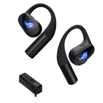 Ausinės ASUS ROG Cetra Open Wireless TWS Bluetooth užkabinamos už ausies, juodos, 20–20000 Hz, 116 g