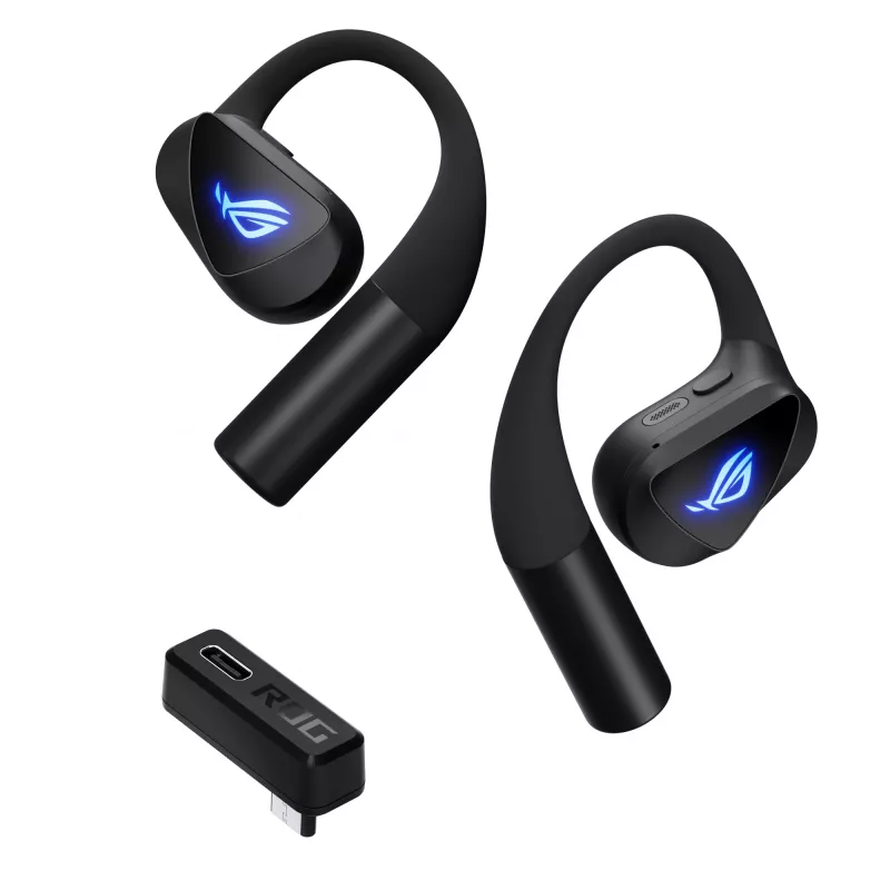 Ausinės ASUS ROG Cetra Open Wireless TWS Bluetooth užkabinamos už ausies, juodos, 20–20000 Hz, 116 g