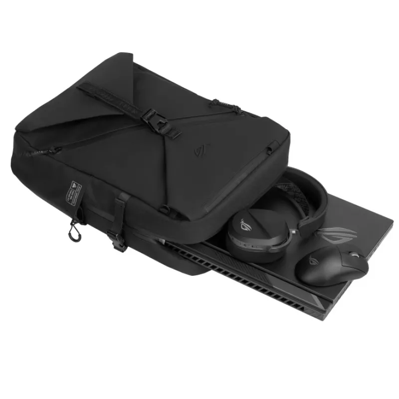 Kuprinė nešiojamam kompiuteriui ASUS ROG Archer Backpack 16 BP2600 — tinka 40,6 cm (16 colių) ekranui, poliesteris ir oda, juoda