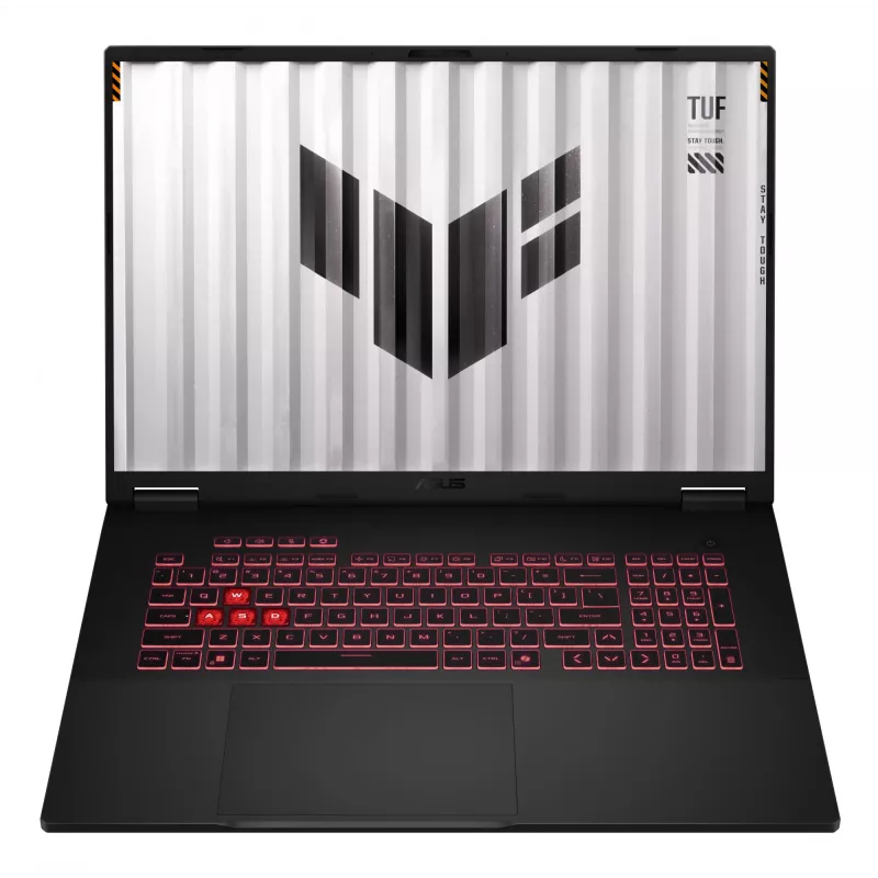ASUS TUF Gaming A18 TUF808UP-DICS9097W AMD Ryzen™ 7 260 Nešiojamasis kompiuteris 45,7 cm (18 colių) WQXGA 32 GB DDR5-SDRAM 1 TB SSD NVIDIA GeForce RTX 5070 Wi-Fi 6E (802.11ax) Windows 11 Home Juoda, Pilka
