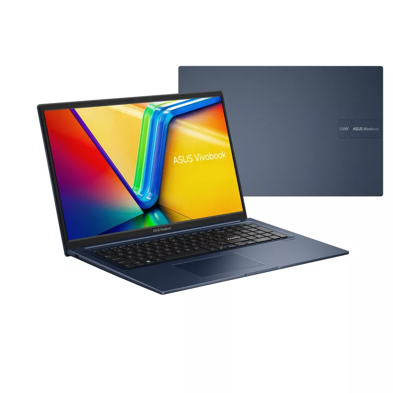 Nešiojamas kompiuteris ASUS Vivobook 17 X1704VA Intel Core 3 100U, 17,3 col. FHD, 16 GB DDR5, 512 GB SSD, Wi‑Fi 6, Windows 11 Home, mėlynas