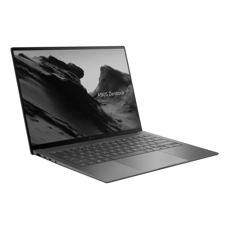 Laptop ASUS Zenbook S14 UX5406AA-SU052W — Intel Core Ultra 9 386H, 14 col. 3K jutiklinis ekranas, 32 GB LPDDR5x, 1 TB SSD, Windows 11 Home, pilkas