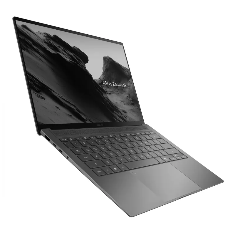 Laptop ASUS Zenbook S14 UX5406AA-SU052W — Intel Core Ultra 9 386H, 14 col. 3K jutiklinis ekranas, 32 GB LPDDR5x, 1 TB SSD, Windows 11 Home, pilkas