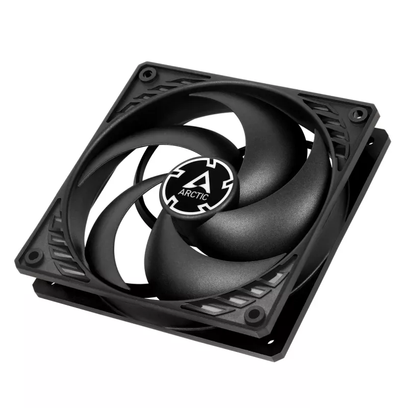 ARCTIC P12 PWM PST (juoda/juoda) slėgiui optimizuotas 120 mm ventiliatorius su PWM PST