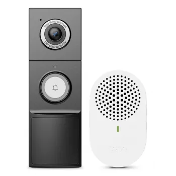 TP-Link Tapo Video Doorbell Camera 1 × D235, 1 × D100C, Juoda, White, IP66, 130°, IR, Wall, CE, RoHS, RCM,R-NZ,FCC, EAC, Triman, UKCA