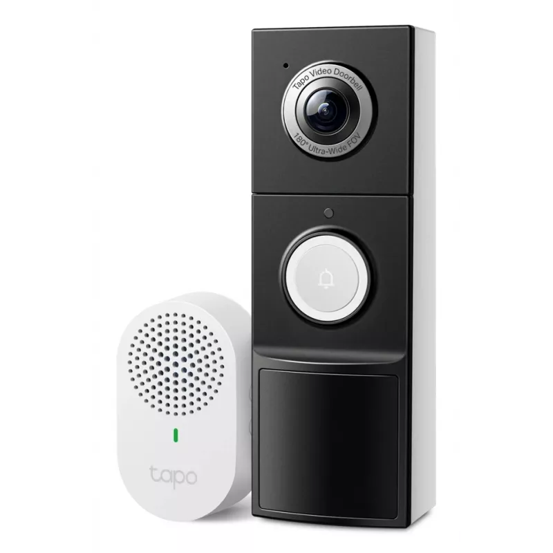 TP-Link Tapo Video Doorbell Camera 1 × D235, 1 × D100C, Juoda, White, IP66, 130°, IR, Wall, CE, RoHS, RCM,R-NZ,FCC, EAC, Triman, UKCA