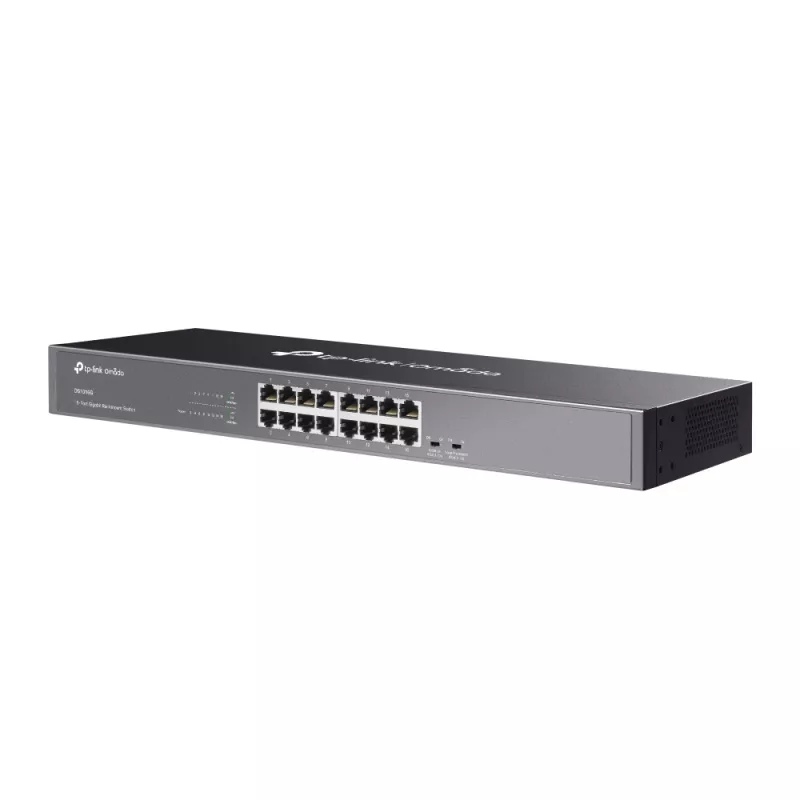 TP-Link Omada DS1016G tinklo komutatorius Nevaldomas Gigabit Ethernet (10/100/1000) 1U Juodas