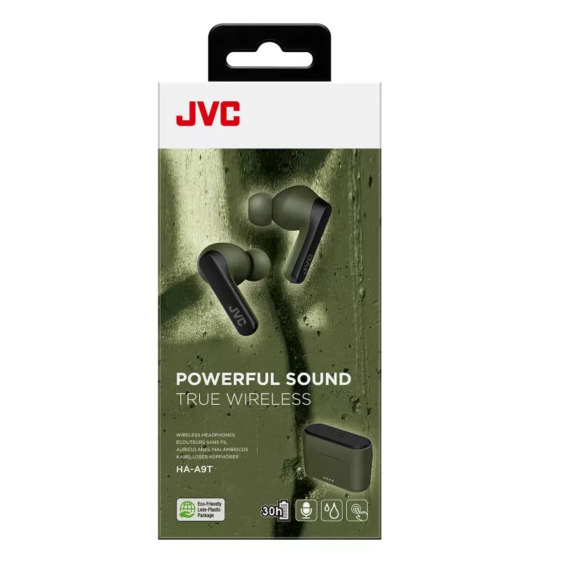 JVC Powerful Sound TWS Green, True Wireless Stereo (TWS), 20 - 20000 Hz, Calls/Music, 8.2 g, Headset, Green