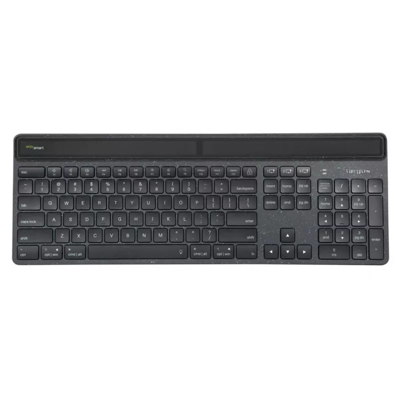 “Targus EcoSmart AKB868UK” klaviatūra, universali, “Bluetooth”, QWERTY, UK anglų k., juoda