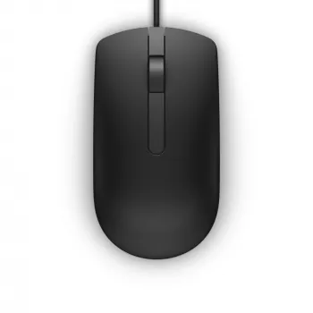 DELL laidinė pelė – MS116 – juoda, abiem rankoms tinkama, optinė, USB Type-A, 1000 DPI, juoda