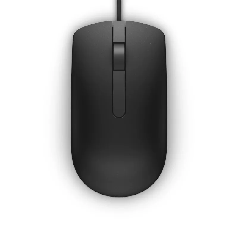 DELL laidinė pelė – MS116 – juoda, abiem rankoms tinkama, optinė, USB Type-A, 1000 DPI, juoda