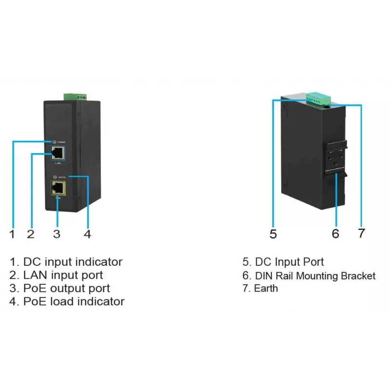 Microconnect POEINJ-30W-IND PoE adapteris