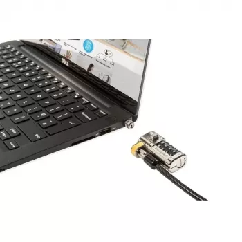 DELL 461-AAEU kabelinė spyna Juoda, Nerūdijantis plienas 1,8 m