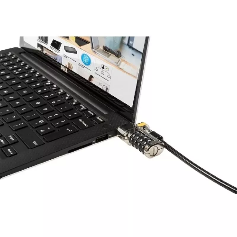 DELL 461-AAEU kabelinė spyna Juoda, Nerūdijantis plienas 1,8 m