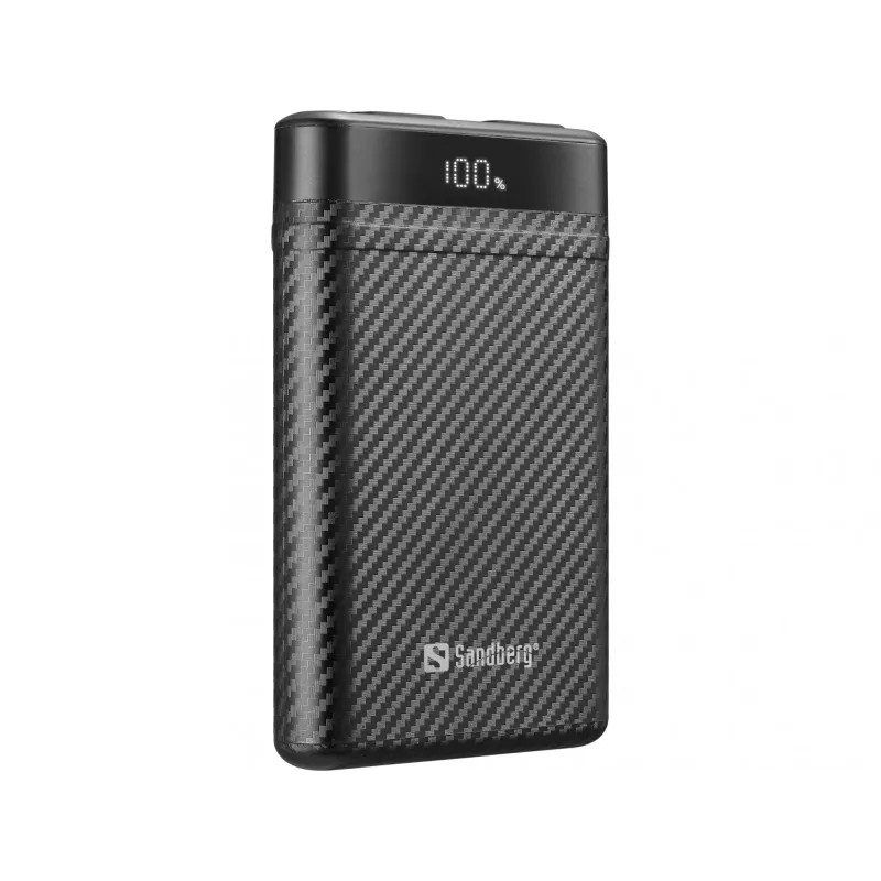 Sandberg Survivor Nano Powerbank 10000, 10000 mAh, ličio jonų (Li-Ion), 3,7 V, 20 W, juoda