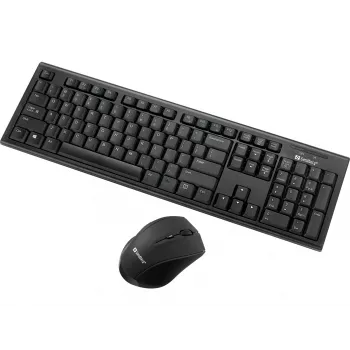 Sandberg Wireless Office DesktopSet INT, belaidis, RF belaidis, membraninė, QWERTY, juoda, pelė įtraukta
