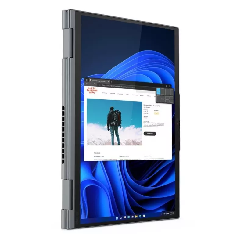 TIER1ASSET Lenovo ThinkPad X1 Yoga Gen 7 hibridinis 2-in-1, Intel Core i7-1270P, 14 colių lietimui jautrus ekranas, 32 GB LPDDR5, 512 GB SSD, Windows 11 Pro