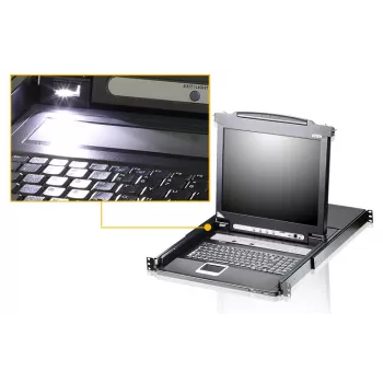 ATEN CL5716M-ATA-2XK06GG stovo konsolė 43,2 cm (17 col.) juoda 1U