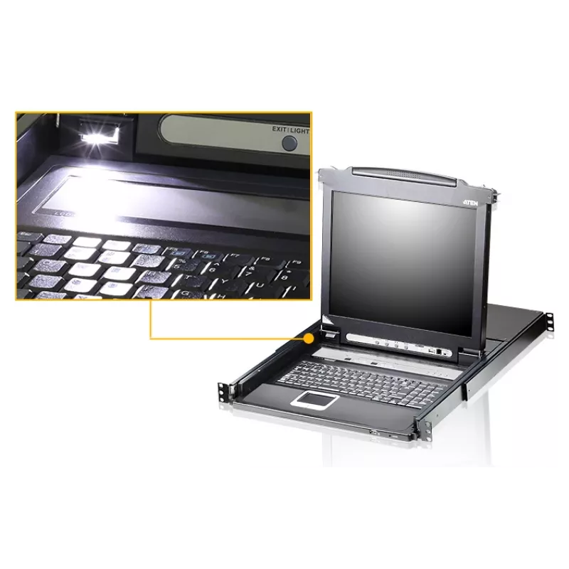 ATEN CL5716M-ATA-2XK06UG KVM komutatorius Montavimas stelaže Juoda