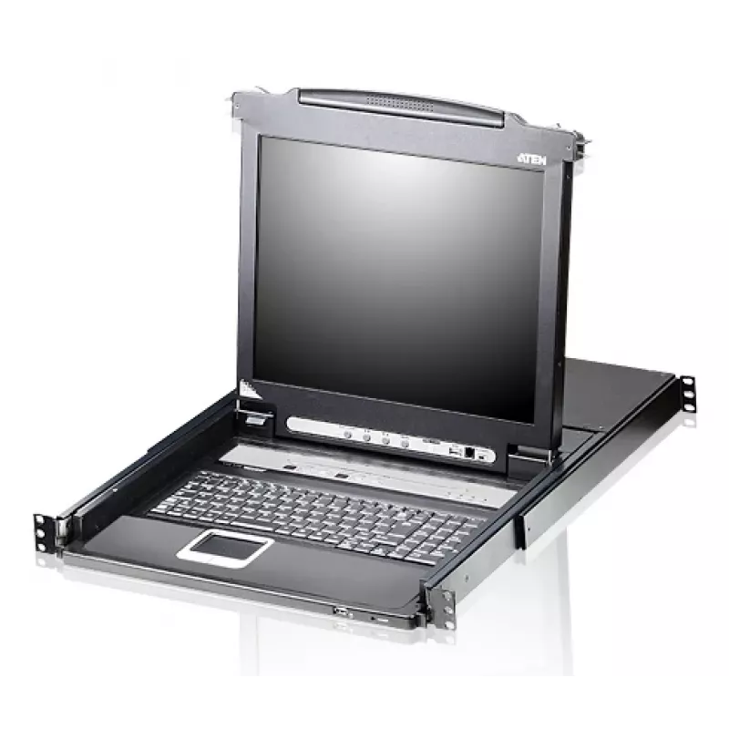 KVM jungiklis ATEN CL5708M Montavimas stelaže Juoda 1U 17 col. LCD