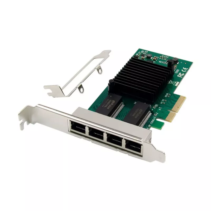Tinklo plokštė MicroConnect I350-T4 PCIe x4 1GbE – 4 prievadų Gigabit Ethernet PCIe x4