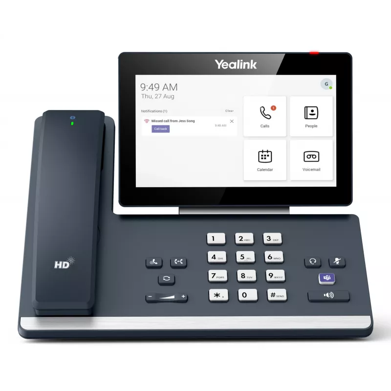 IP stalo telefonas Yealink MP58‑WH E2 Teams 7 colių jutiklinis ekranas, HD garsas, Microsoft Teams
