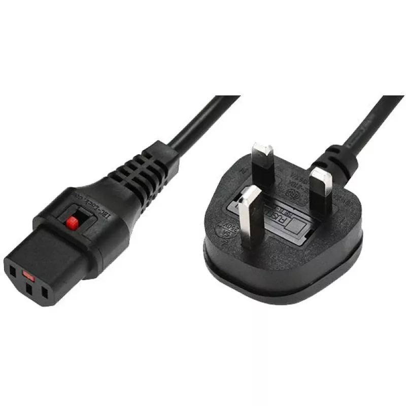 Maitinimo laidas MicroConnect UK Type G į IEC C13 kištuką — maitinimo laidas kompiuteriams ir periferijai