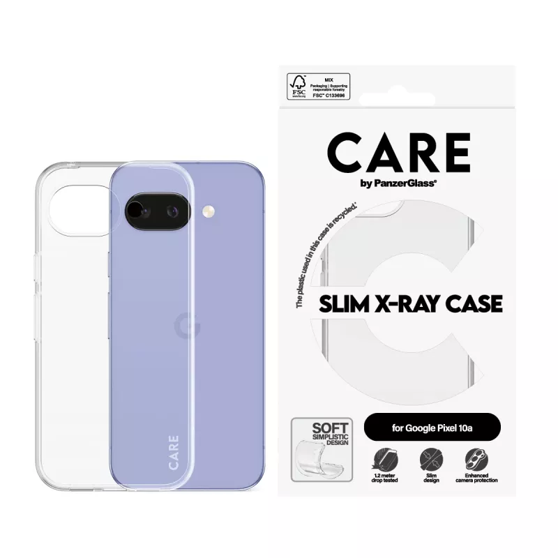 PanzerGlass CARE X-Ray dėklas telefonui „Google Pixel 10a 5G“ – permatomas dangtelis