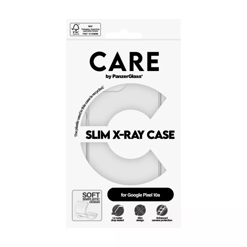 PanzerGlass CARE X-Ray dėklas telefonui „Google Pixel 10a 5G“ – permatomas dangtelis