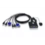 ATEN 2 prievadų USB VGA KVM jungiklis, 2048 x 1536 pikseliai, QXGA, 0,14 W, juodas