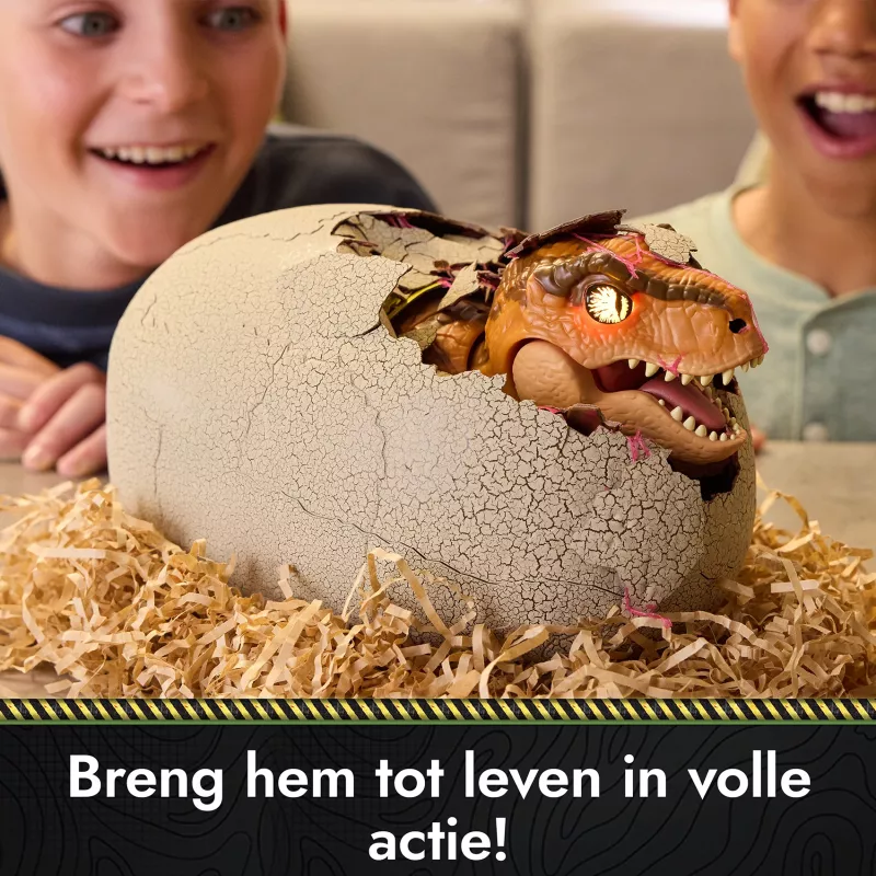 Jurassic World Primal Hatch interaktyvus žaislas dinozauras ir kiaušinis, išperink ir dresuok savo dinozauriuką su daugiau nei 100 garsų ir reakcijų, vaikiški žaislai berniukams ir mergaitėms nuo 5 metų