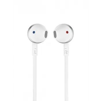 JBL Tune 205, laidinis, 20 - 20000 Hz, skambučiams / muzikai, 14,3 g, ausinės, chromuotos, baltos