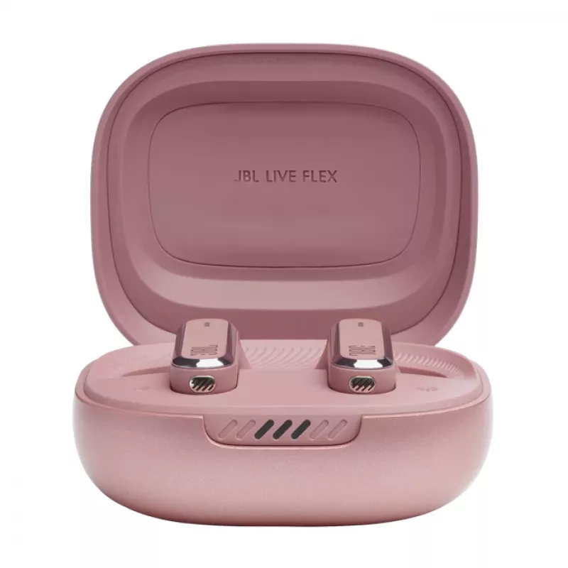 JBL LIVE FLEX ausinės belaidžios į ausis įdedamos skambučiams / muzikai Bluetooth rožinės