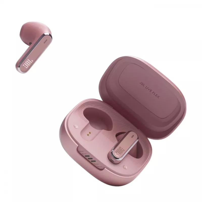 JBL LIVE FLEX ausinės belaidžios į ausis įdedamos skambučiams / muzikai Bluetooth rožinės