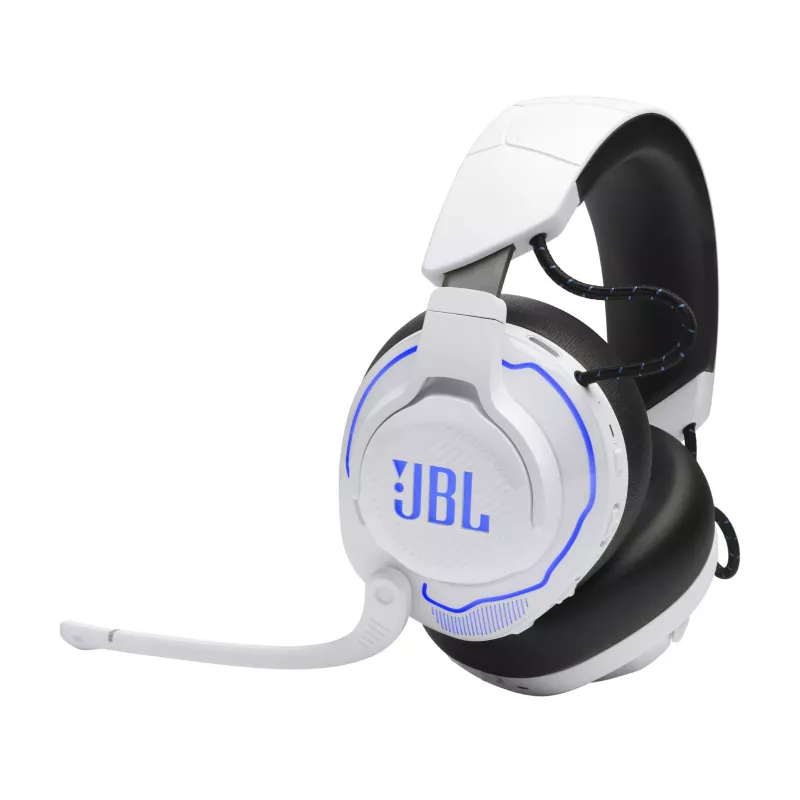 JBL Quantum 910P ausinės laidinės ir belaidės galvos juostos tipo žaidimų USB Type-C Bluetooth mėlynos, baltos