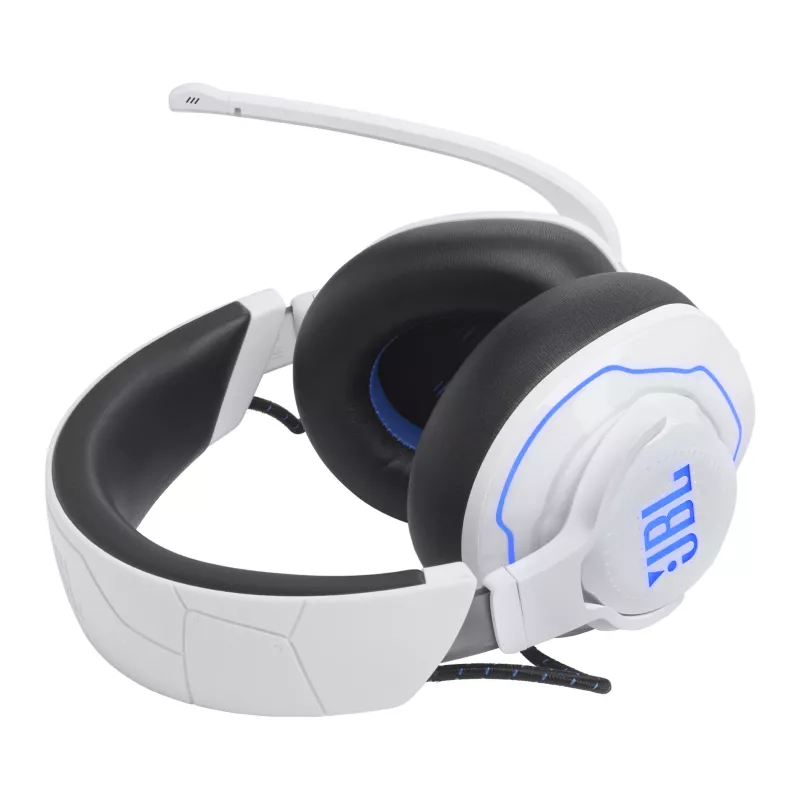 JBL Quantum 910P ausinės laidinės ir belaidės galvos juostos tipo žaidimų USB Type-C Bluetooth mėlynos, baltos